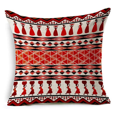 

Linen Throw Cushion Covers Pillowcase African Style Decorative for Sofas Beds