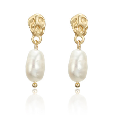 

F38 23 Styles Hollow Round Freshwater Pearls Drop Earrings For Women Girls Brincos Statement Dangle Earring Fashion Jewelry