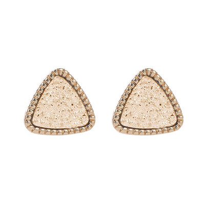 

1Pair Fashion Triangle Scrub Symphony Starry Time Gemstone Starry Earrings