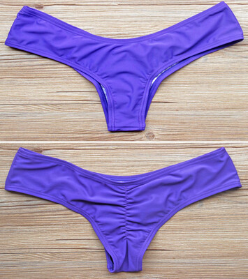 

FITTOO Sexy Womens Bikini Bottom V Cheeky Ruched T-Back Ladies Swimsuit