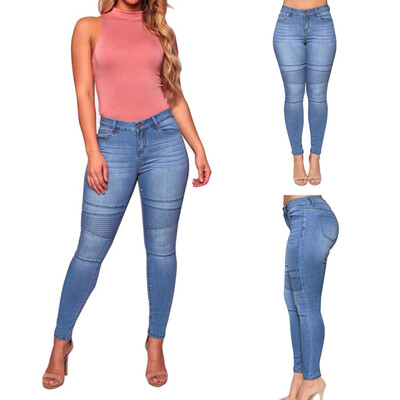 

〖Follure〗Women High Waist Stretch Print Jeans Leggings Skinny Slim Fitness Pants Trousers