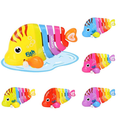 

YIWULAClockwork Funny Toy Cartoon Colorful Fish Clockwork Car Educational Toys