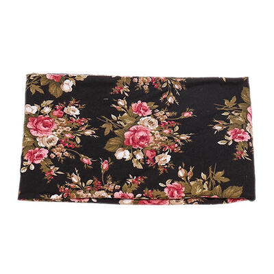 

Vintage Women Multicolor Flower Print Elastic Headband Dance Hair Accessory