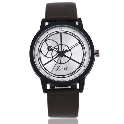 

Couple models gear belt watch rivet quartz watch