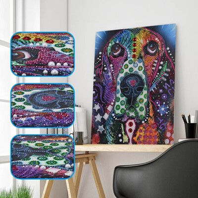 

Gobestart Special Shaped Diamond Painting DIY 5D Partial Drill Cross Stitch Kits Crystal R