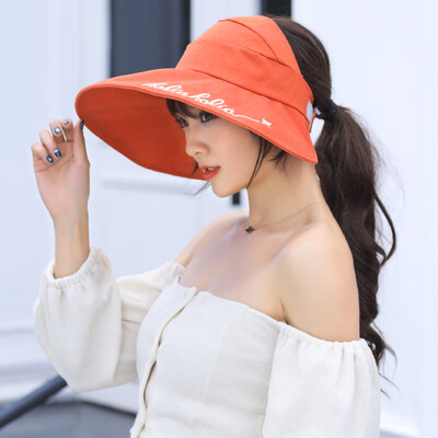 

Sunshade cap woman summer tide Korean version 100 sunscreen cap big edge UV protection solar cap anti-ultraviolet empty top hat