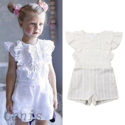 

UK Kids Baby Girls Clothes Short Sleeve Romper Jumpsuit Playsuit Outfits Sunsuit