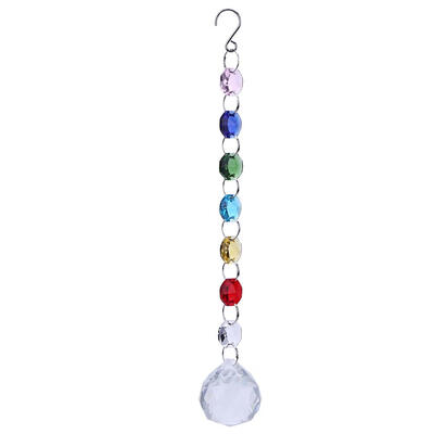 

DIY Colorful Crystal Prisms Octagonal Bead Pendant Hanging Ornament Jewelry
