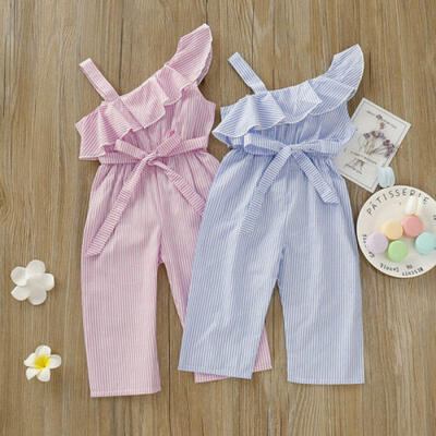 

Toddler Kids Baby Girls Striped One-piece Romper Jumpsuit Outfits Summer Clothes