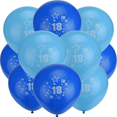 

Toponeto 10Pcs Light Blue And Blue Latex Balloons Age 18 Birthday Anniversary Party Gifts