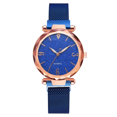 

Best Selling Women Watches Design Mesh Belt Strap Ladies Analog Quartz Wristwatch Irregular Starry Sky Dial Clock Kol Saati