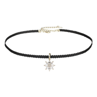 

Flower neckband necklace short clavicle chain female black choker collar network red necklace simple Korean tide
