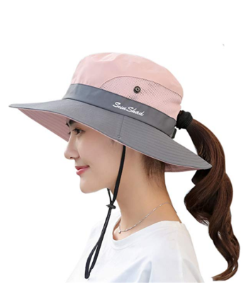 

Women Ladies Hat Sun Wide Brim Cap Beach Summer Visor Uv Cotton Cover Protection