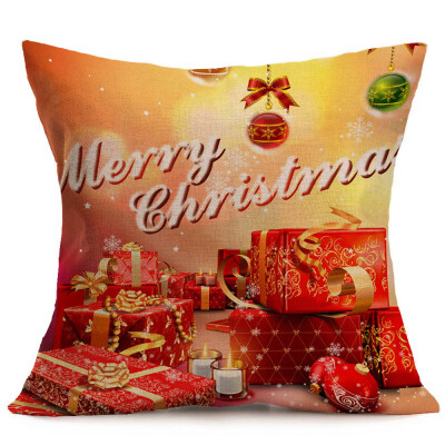 

Tailored Merry Christmas Linen Pillow Cases Sofa Cushion Cover Home Decoration