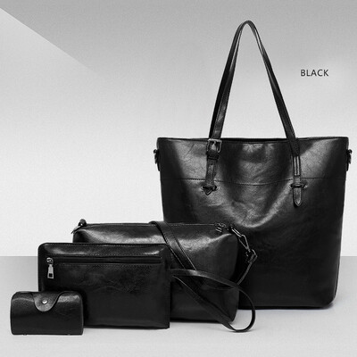 

Tailored Fashion Composite Bag Shoulder Crossbody Handbag Phone Bag For Women Girls 4Pcs