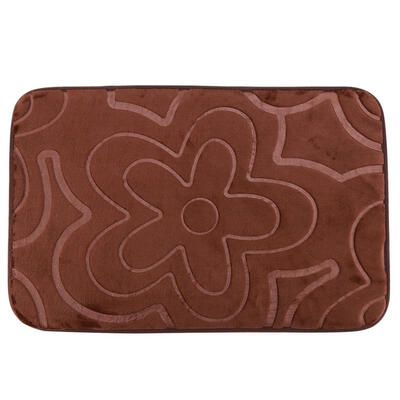

Flower Flannel Carpet Non-Slip Home Decor Bathroom Water Absorption Mat
