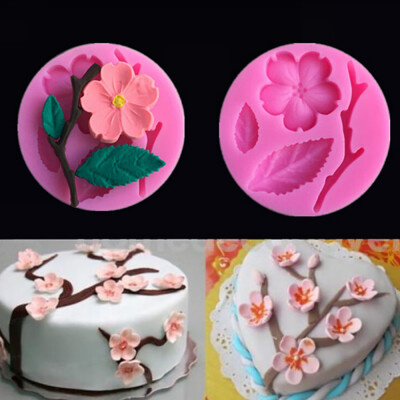 

Siaonvr Peach Blossom Shape Fondant Silicone Molds Cake Decorating Tools Chocolate Mold