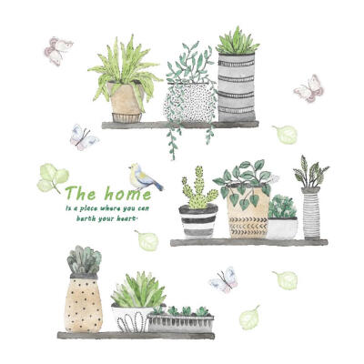 

Removable Daily Waterproof PVC Plants Wall Stickers Home Kids Bedroom Decal