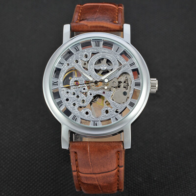 

T-Winner genuine full hollow mens&womens couple mechanical watch belt watch