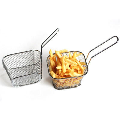 

Kitchen Stainless Steel Chef Basket Mini Fry Baskets Fryer Cooking French Fries Basket