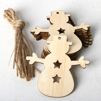 

10PCS Christmas Tree Snowflake Star Santa Claus Boots Bells Hanging Ornaments