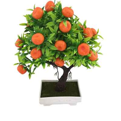 

1Pc Artificial Orange Tree Bonsai Potted Plant Landscape Party Home Garden Decor
