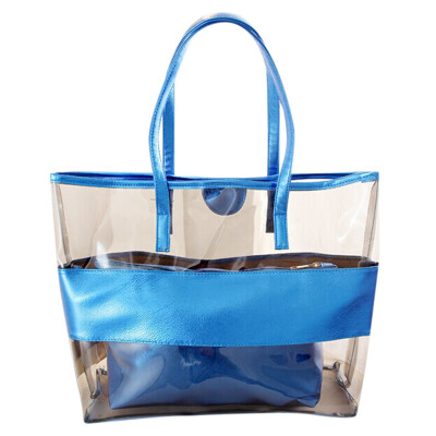 

Women Large Capacity Transparent Handbag PVC Jelly Ladies Summer Beach Tote Shoulder Bags Sac Femme T35