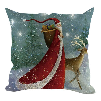 

Siaonvr Christmas Pillow Cover Pillowcases Decorative Sofa Cushion Cover Home Decoration