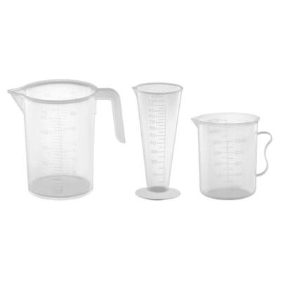 

Plastic Measuring 100-500ml Cup Pitcher Jug Pour Spout Kitchen Lab With Handle