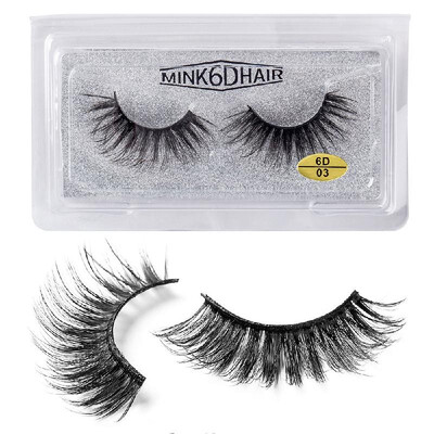 

1 Pairs2pcs 6D Natural Thick Reusable False Eye Lashes Extension Handmade Comfortable Eyelashes
