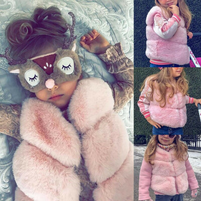 

Fashion Baby Kids Girls Winter Warm Faux Fur Vest Waistcoat Tops Outwear Jackets