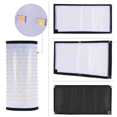 

Travor FL-3060A LED Light Dual Color Temperature 3200K-5500K CRI90 85W Max8000LM Flexible Cloth Roll-up Handheld LED Video Photo