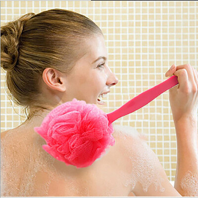 

Gobestart 1Pcs Long Handle Hanging Soft Mesh Back Body Bath Shower Scrubber Brush Sponge