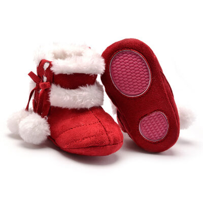 

Newborn Baby Winter Shoes Fleece Snow Boots Girls Bowknot Booties Kids Princess Footwear 3 Colors