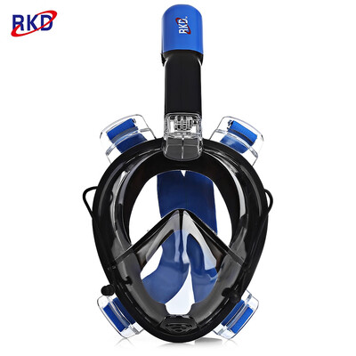

RKD Scuba Diving Training Anti Fog Detachable Dry Snorkeling Full Face Mask Set for GoPro Camera
