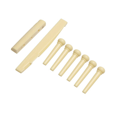 

6-String Guitar Bridge Pins Saddle Nut Acoustic Cattle lp Tailpiece