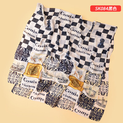 

New Silk Scarf New Silk Satin Scarf Color Printing Scarf Chinese Style Ink Painting Decorative Scarf SK084