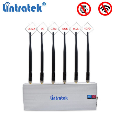 

Lintratek Phone Signal Jammer Signal Interference 2G 3G 4G WIFI shield 6 antenna Meeting&Examination room signal Blocker