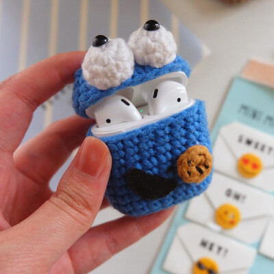 

cartoon handmade wool set knit for airpods headset cover