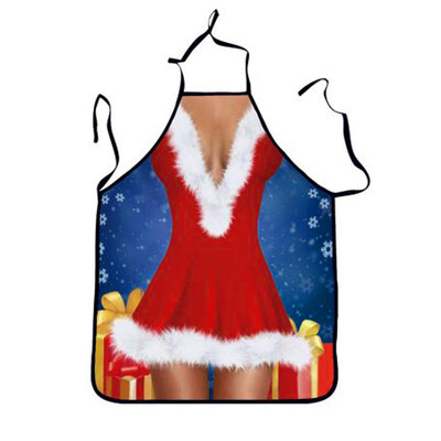 

Gobestart Women And Mens Christmas Print Snowflake Cooking Kitchen Halter Apron
