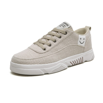 

Mens shoes spring tide shoes 2019 new mens linen canvas casual shoes students small whiteboard shoes wild shoes men