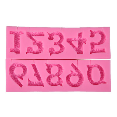 

Numbers 3D Silicone Mold with Stick Hole Cookware Dining Bar Cake Decor