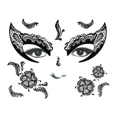 

Tailored Halloween Tattoos Makeup Set for Party Costume Women Face Glitter Face Eyes Face