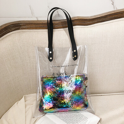 

Tailored Womens Fashion Jelly Transparent Bag Square Package Super Chain Messenger Bag