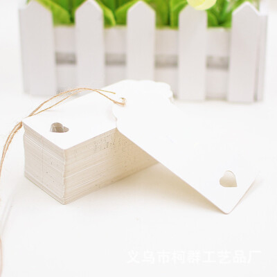 

〖Follure〗100PCS Kraft Paper Gift Tags Price Wedding Label Blank Strings