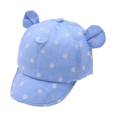 

Cute Dot Baby Caps Girl Boys Summer Soft Brim Infant Sun Ear Embroidery Hat