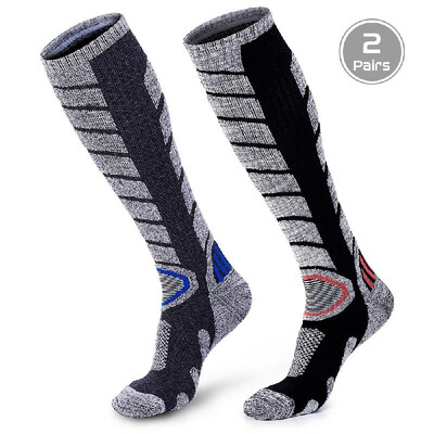 

2 Pairs Men Women Terry Thermal Ventilation Stockings for Outdoor Activities Skiing Hiking Climbing Mountains