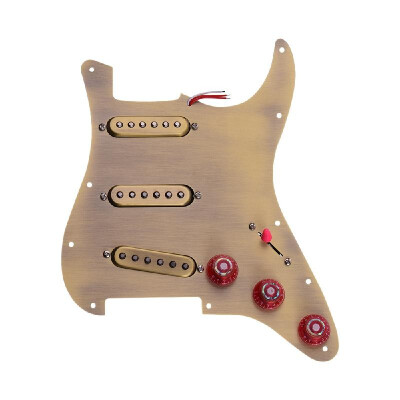 

Loaded Prewired Guitar Metal Pickguard Plate with SSS Pickups for ST Electric Guitars