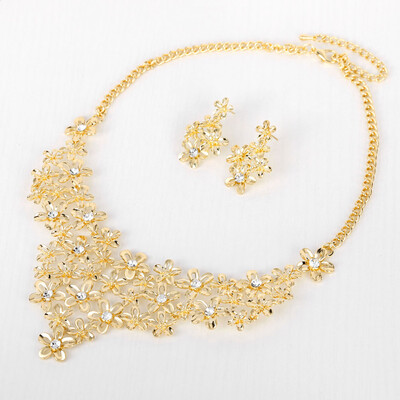 

Fashion Funny Jewelry Color Jewelry set Necklace Pieces Gold Accessories of Necessaries Two Set Earrings
