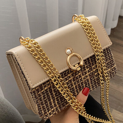 

Bags women 2019 new ring buckle Niu Nose flip shoulder slung small fashion chain bag